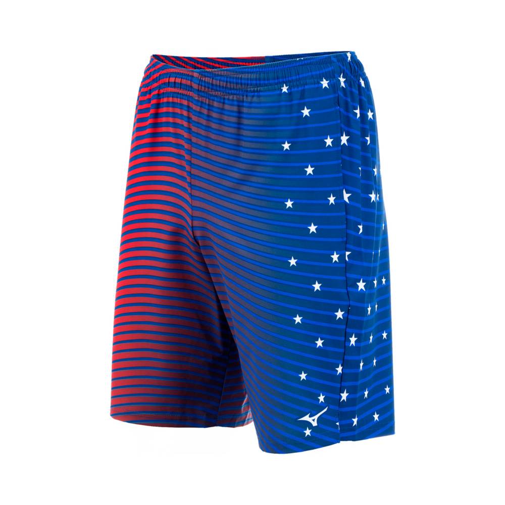 Panske Šortky Mizuno 10" Printable Námornícka Modrá Vypredaj AICV27935